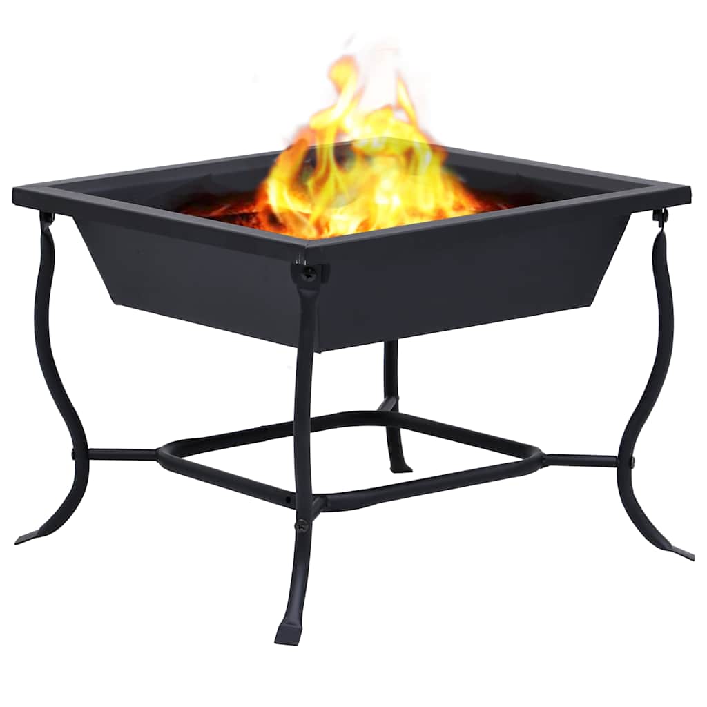 Feuerstelle Schwarz 42X42X45 Cm Stahl