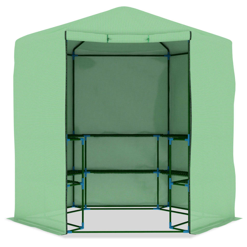 Gewächshaus Mit Ablagen Stahl 227X223 Cm