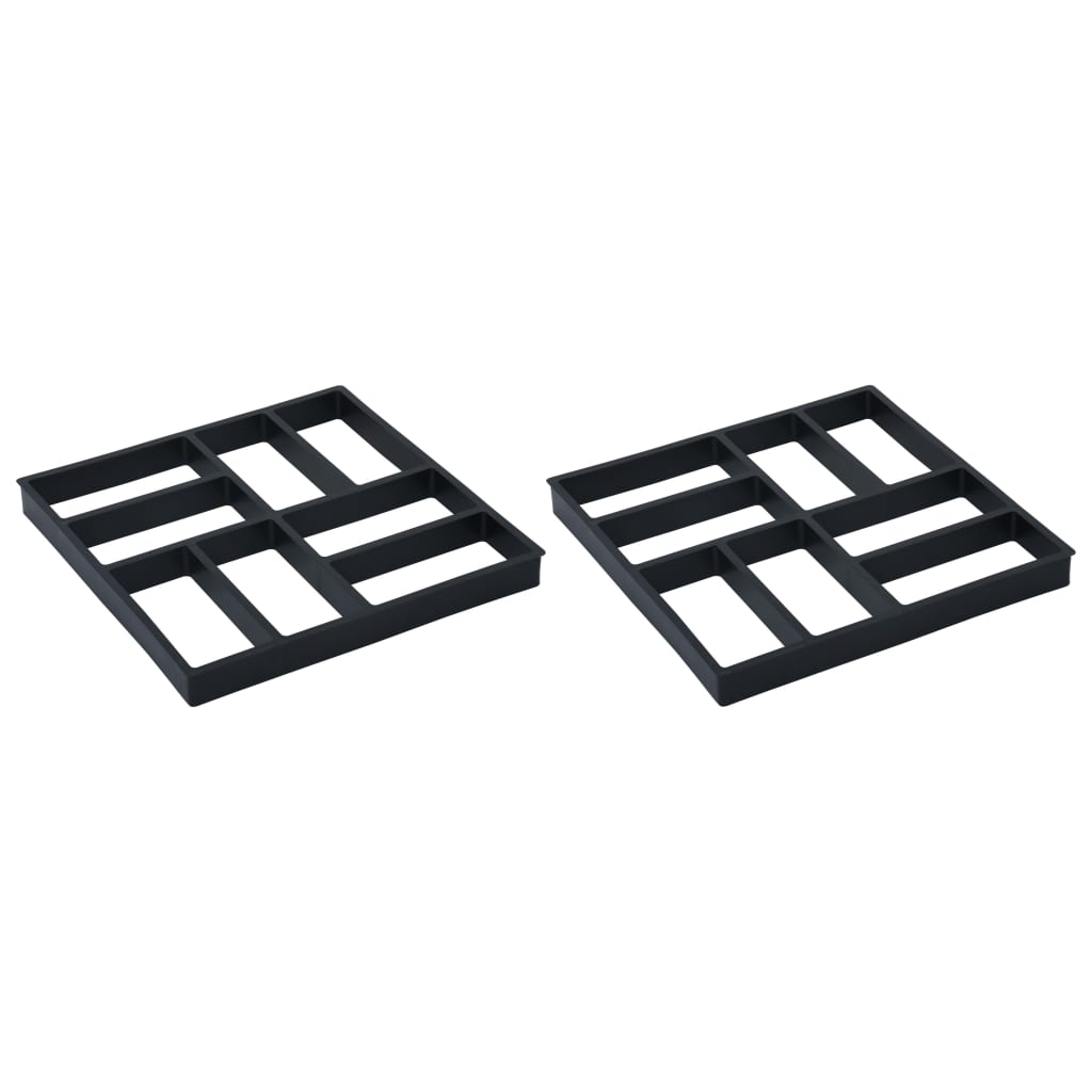 Pflasterformen 2 Stk. 50,4 X 50,4 X 4,3 Cm Kunststoff