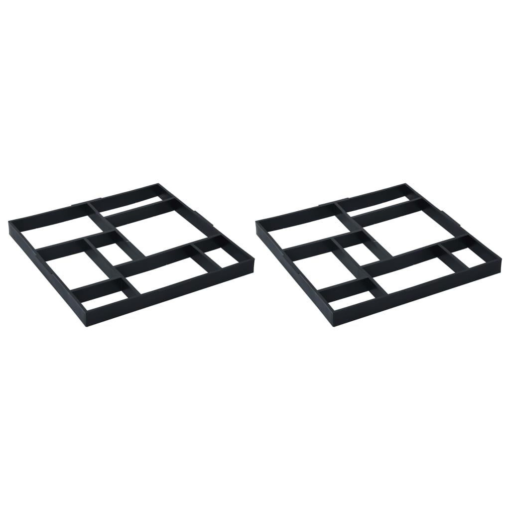 Pflasterformen 2 Stk. 50,4 X 50,4 X 4,3 Cm Kunststoff