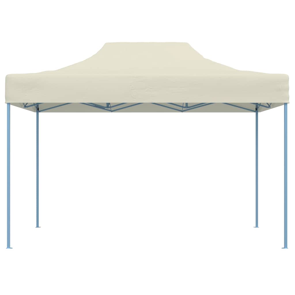 Profi-Partyzelt Faltbar 3×4 M Stahl Creme
