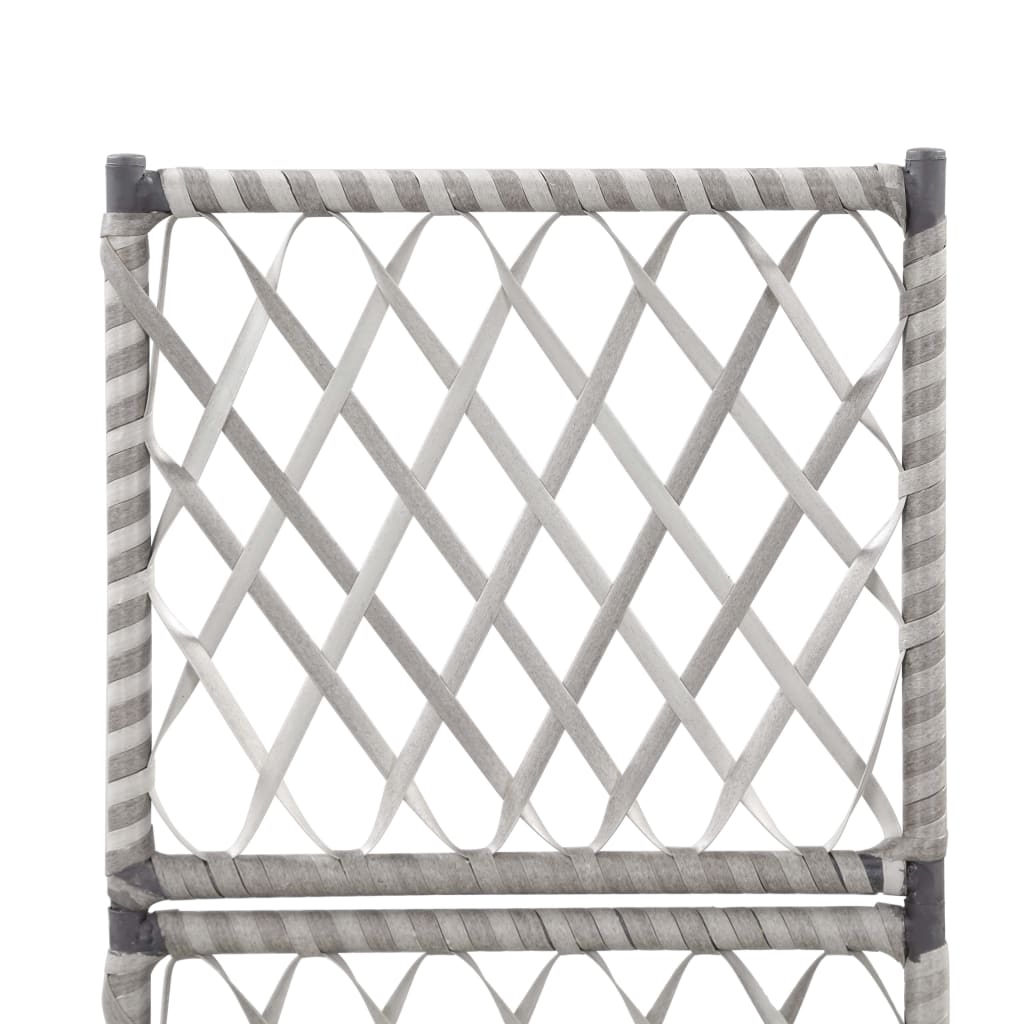 Hochbeet Mit Rankgitter 1 Topf Poly Rattan Grau