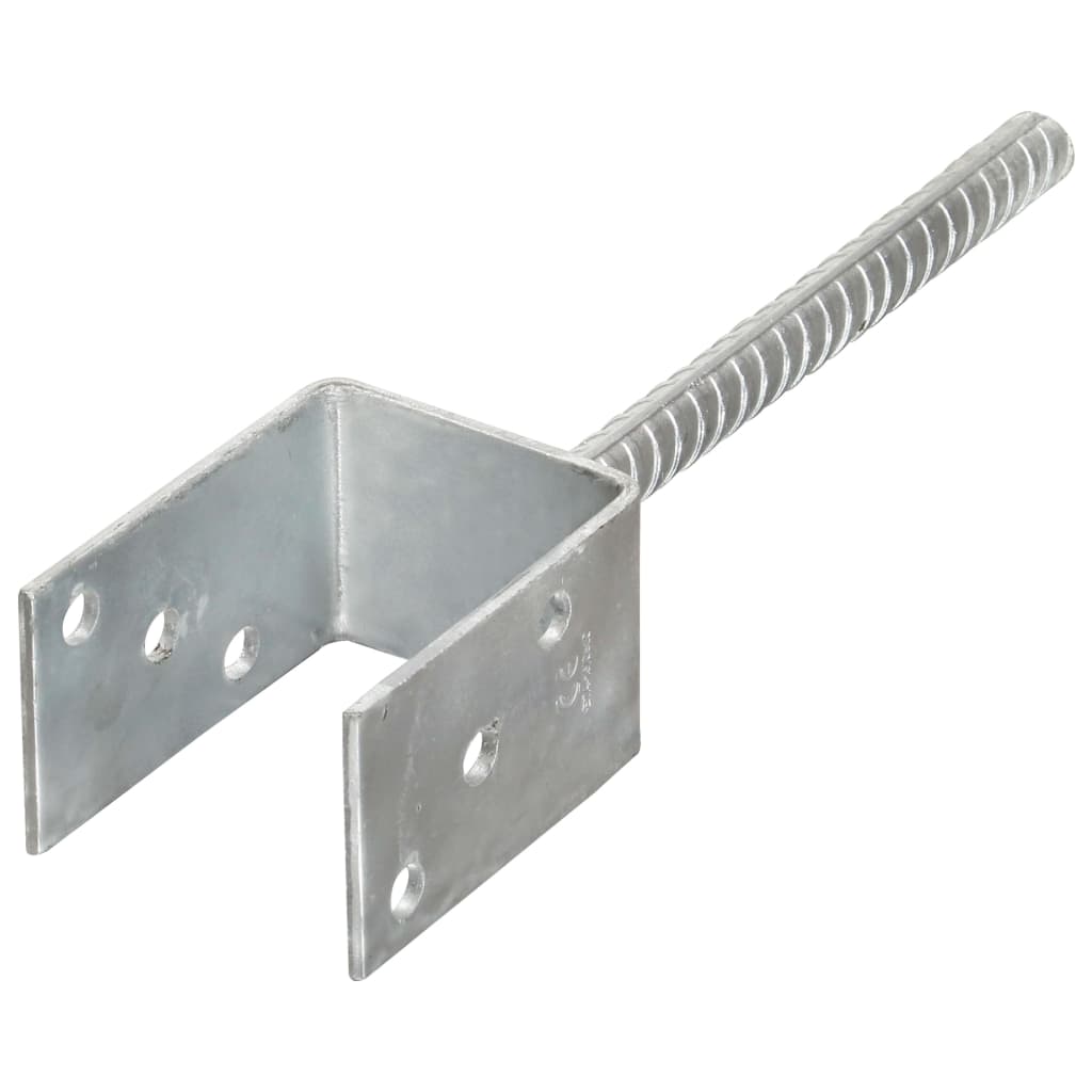Pfostenträger 6 Stk. Silbern 7×6×30 Cm Verzinkter Stahl