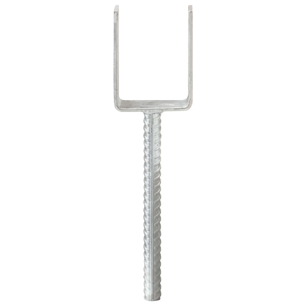 Pfostenträger 6 Stk. Silbern 7×6×30 Cm Verzinkter Stahl