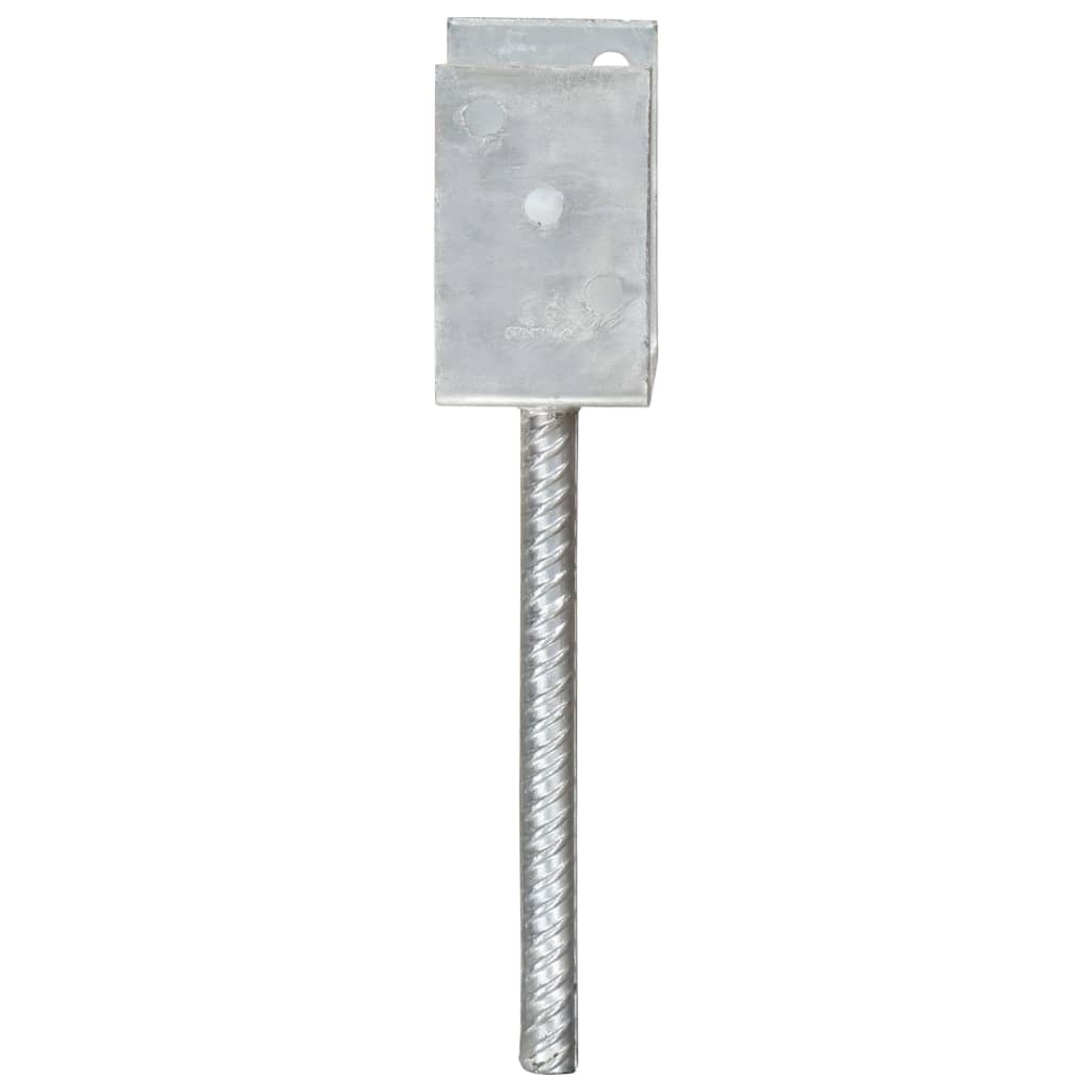 Pfostenträger 6 Stk. Silbern 7×6×30 Cm Verzinkter Stahl