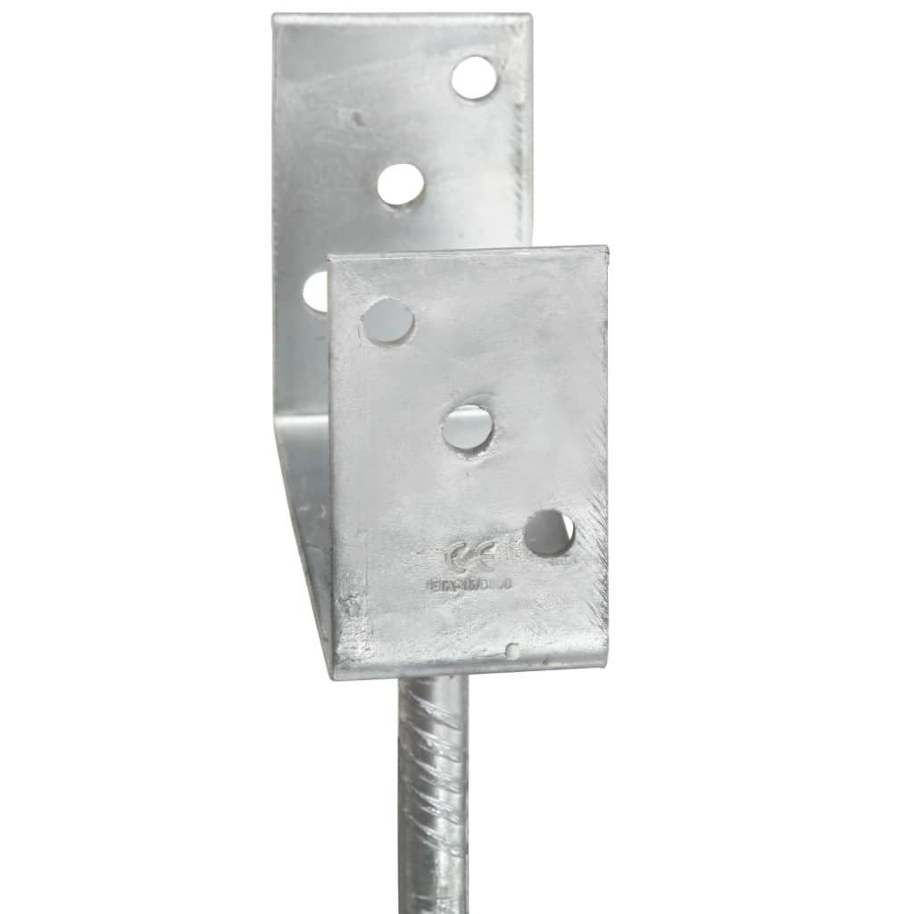 Pfostenträger 6 Stk. Silbern 7×6×30 Cm Verzinkter Stahl