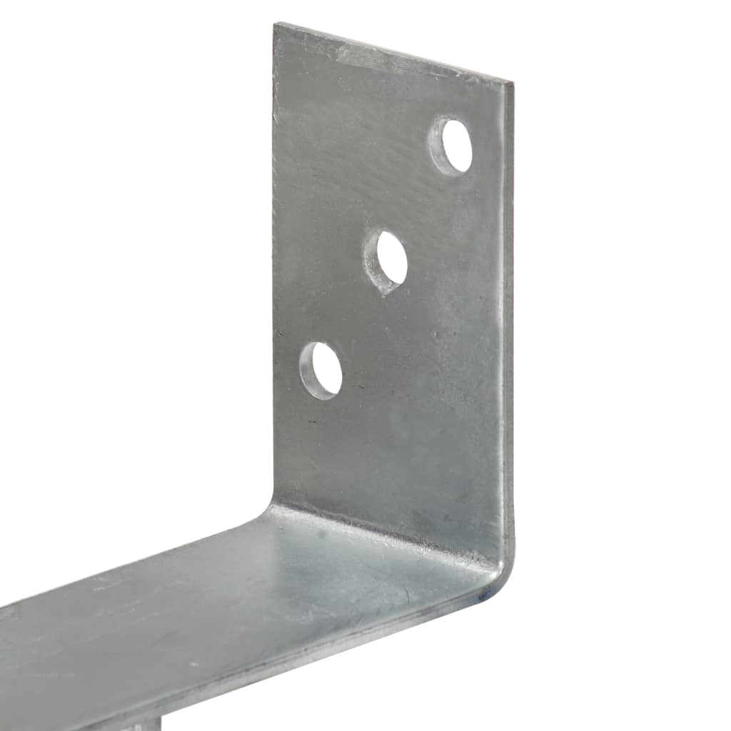 Pfostenträger 6 Stk. Silbern 7×6×30 Cm Verzinkter Stahl