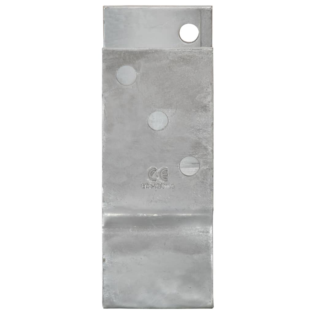 Pfostenträger 6 Stk. Silbern 12×6×15 Cm Verzinkter Stahl