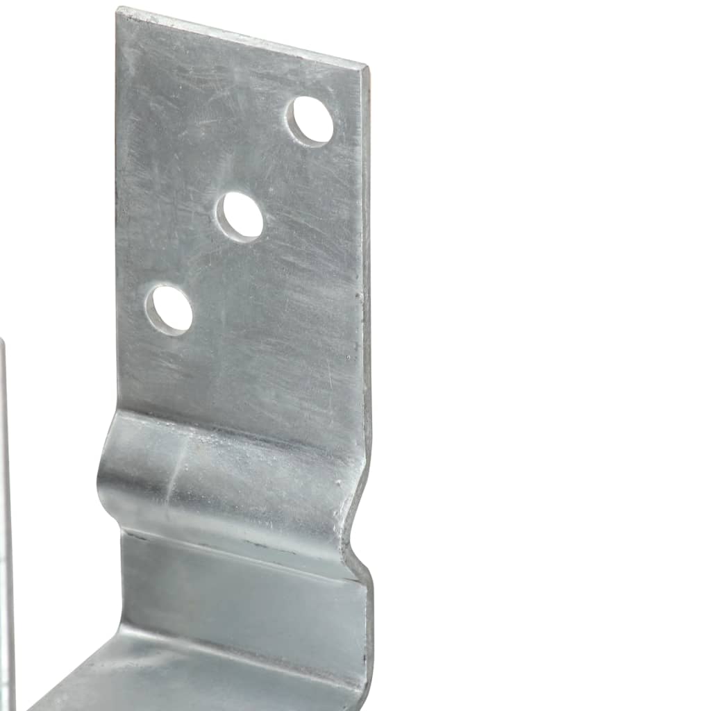 Pfostenträger 6 Stk. Silbern 12×6×15 Cm Verzinkter Stahl