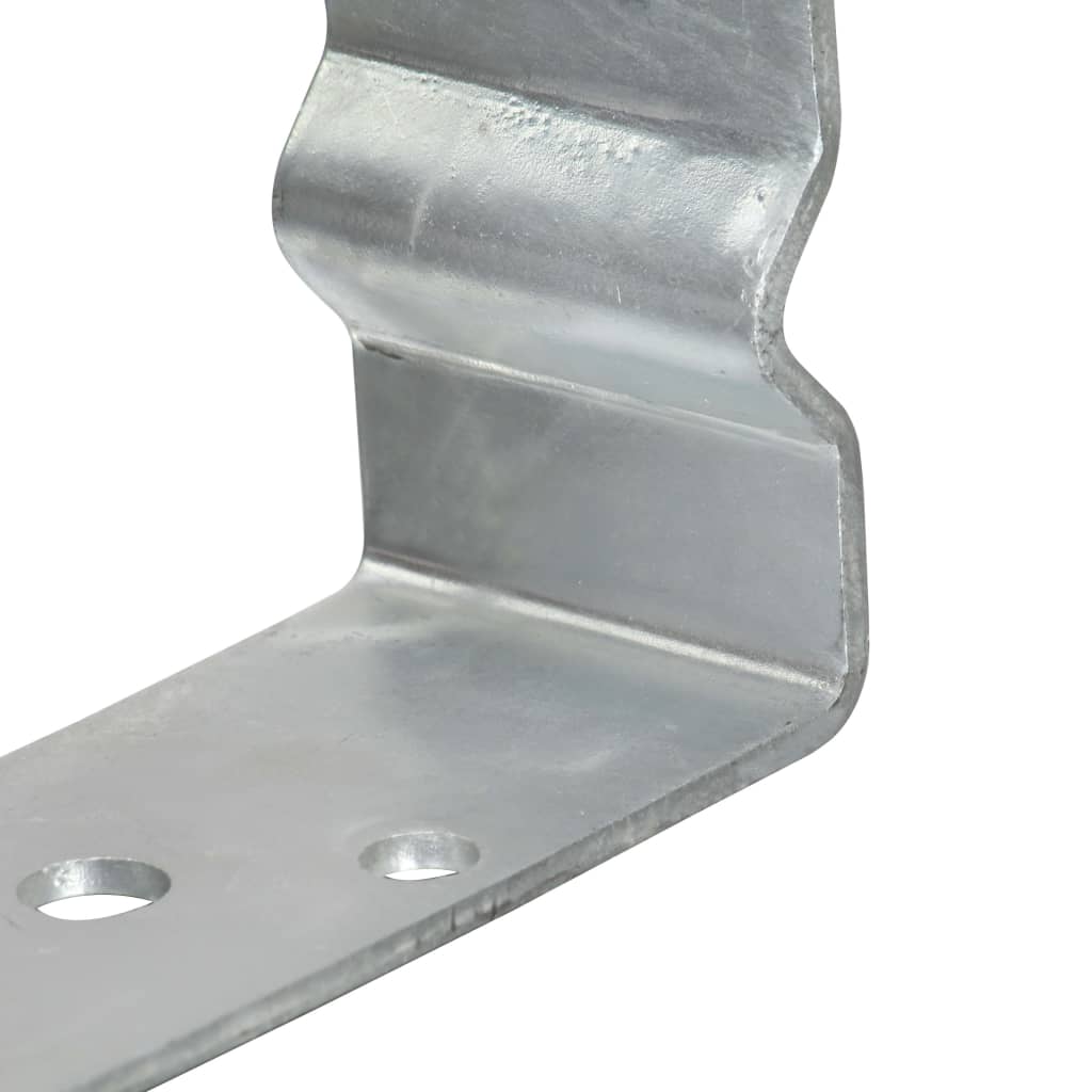 Pfostenträger 6 Stk. Silbern 12×6×15 Cm Verzinkter Stahl