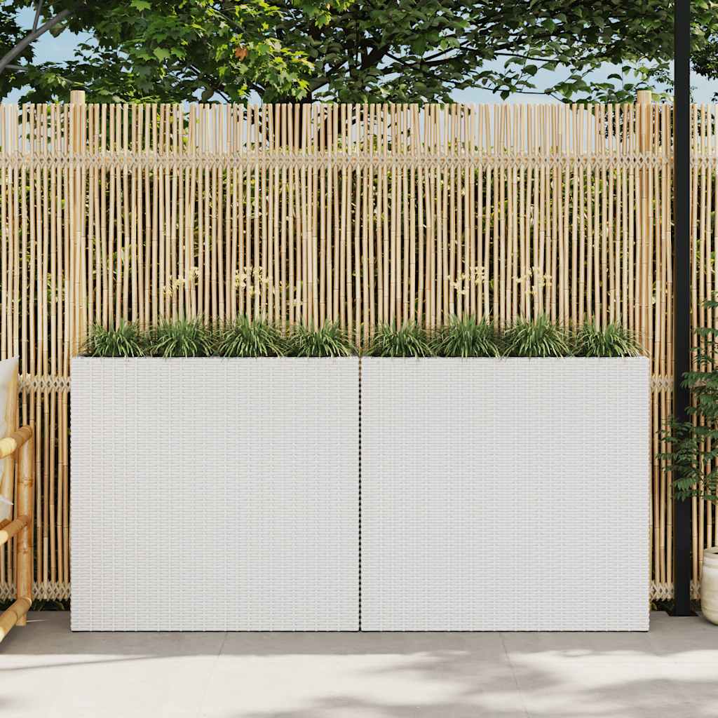 Garten-Hochbeet Mit 4 Töpfen Poly Rattan