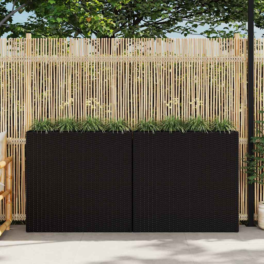 Garten-Hochbeet Mit 4 Töpfen Poly Rattan