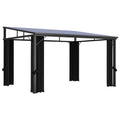 Pavillon Mit Vorhängen 405X294X244 Cm Anthrazit