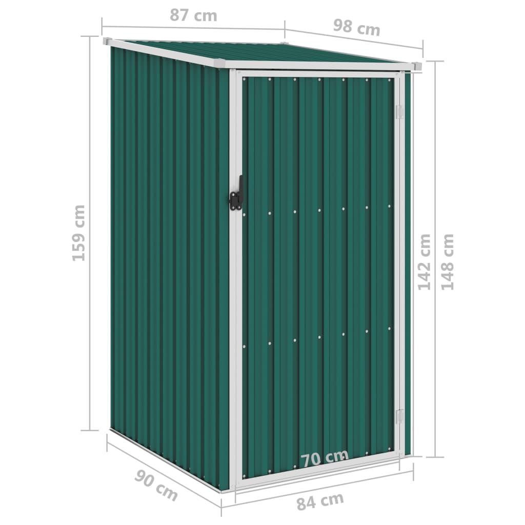 Gerätehaus 87X98X159 Cm Verzinkter Stahl