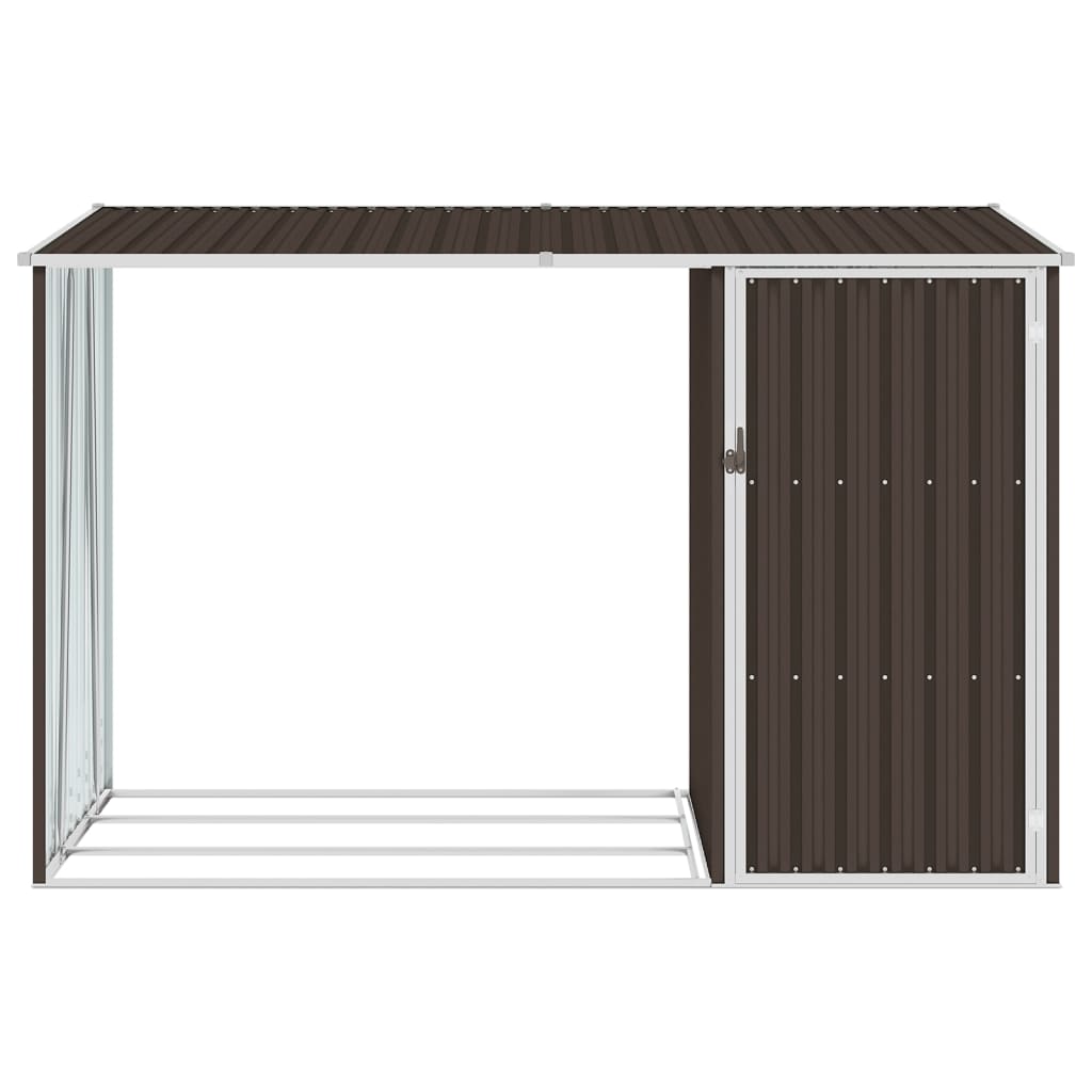 Garten Brennholzlager 245X98X159 Cm Verzinkter Stahl