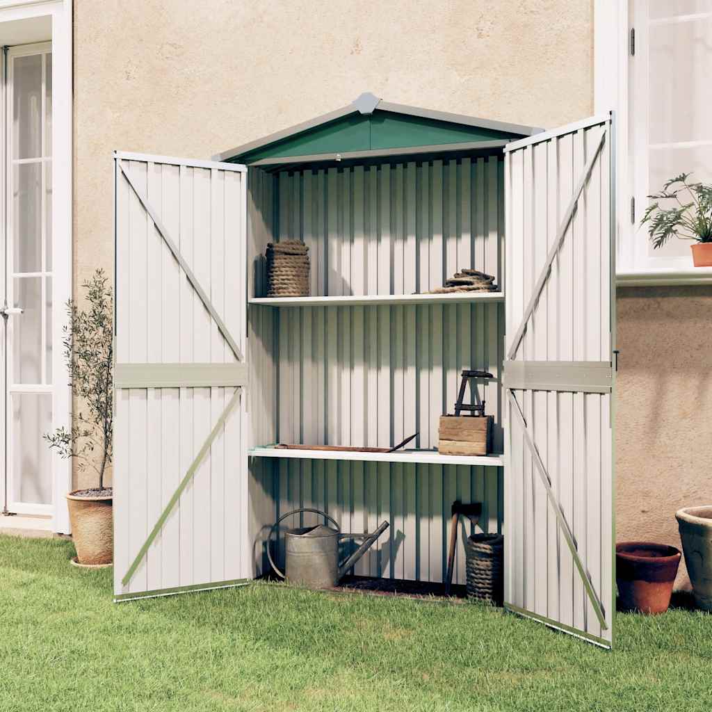 Gerätehaus 116X45X175 Cm Verzinkter Stahl