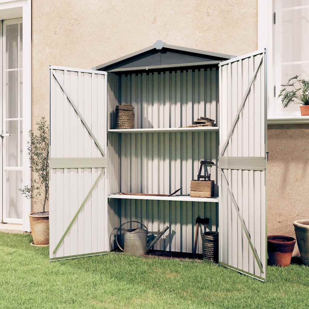 Gerätehaus 116X45X175 Cm Verzinkter Stahl