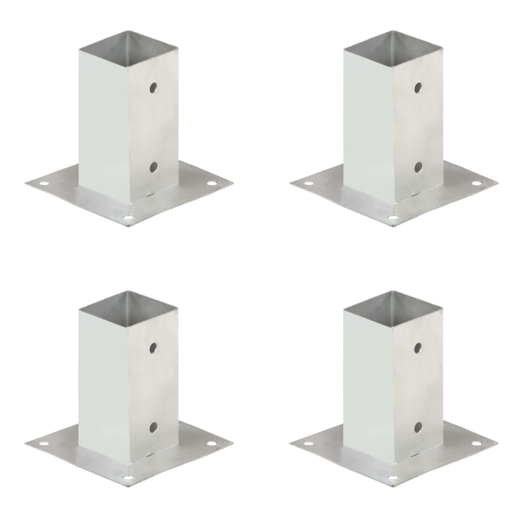 Pfostenanker 4 Stk. Verzinktes Metall