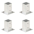Pfostenanker 4 Stk. Verzinktes Metall