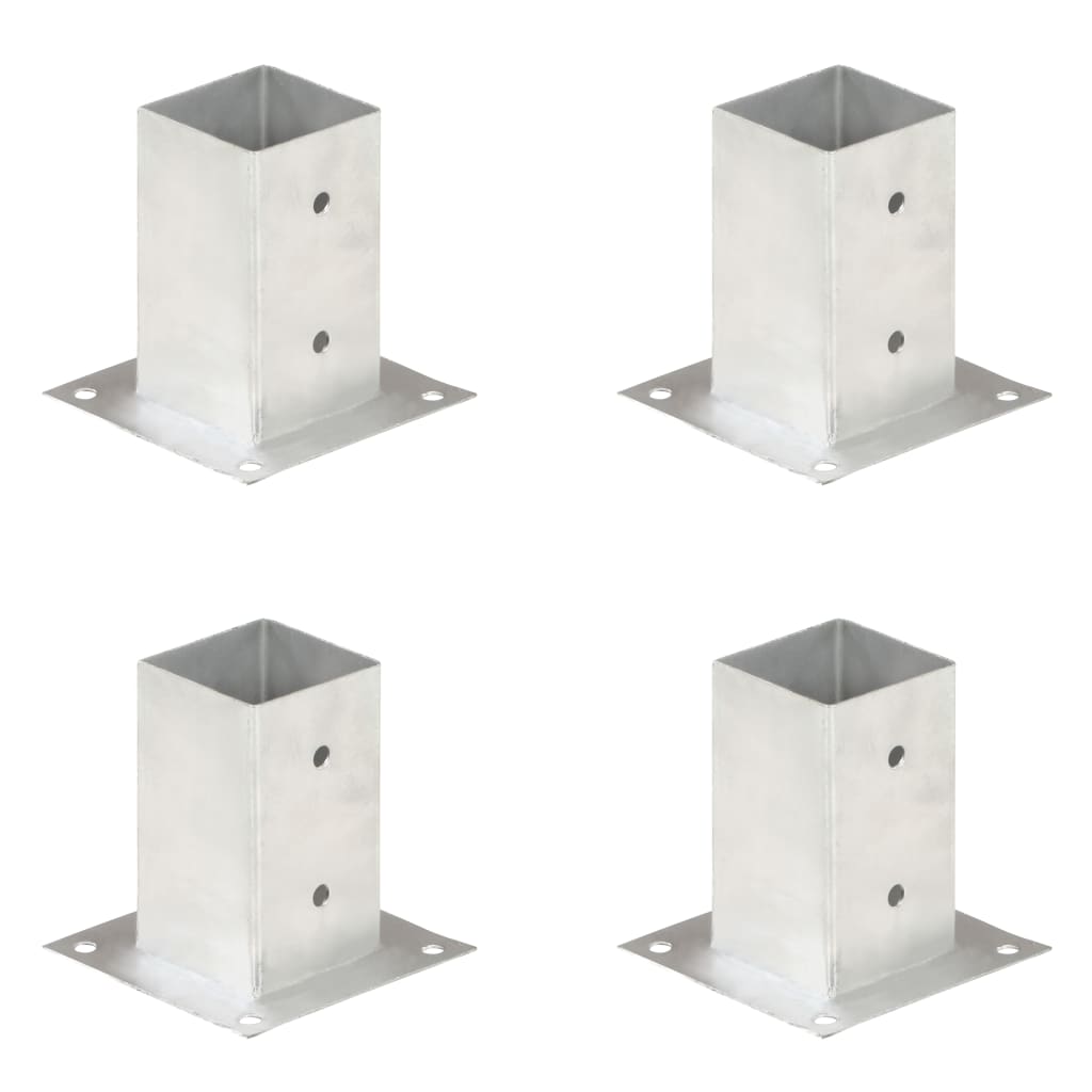 Pfostenanker 4 Stk. Verzinktes Metall