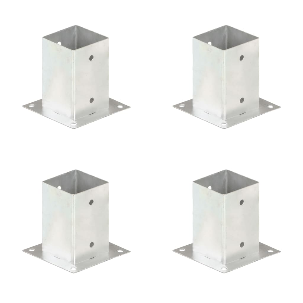Pfostenanker 4 Stk. Verzinktes Metall
