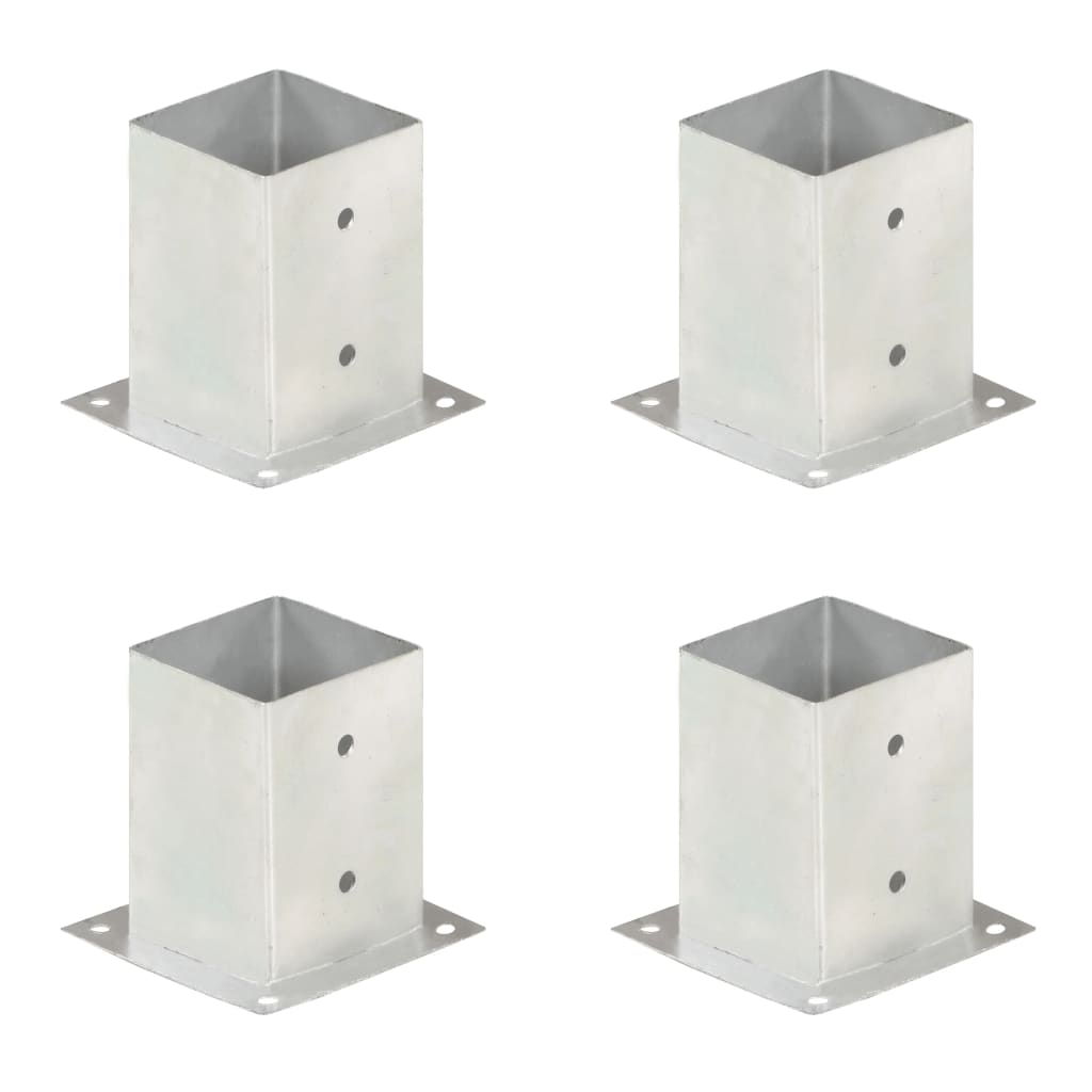 Pfostenanker 4 Stk. Verzinktes Metall