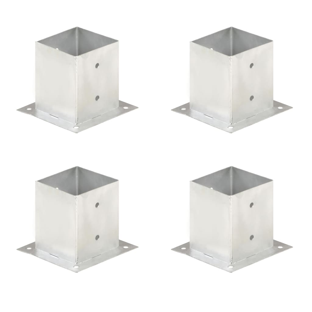 Pfostenanker 4 Stk. Verzinktes Metall