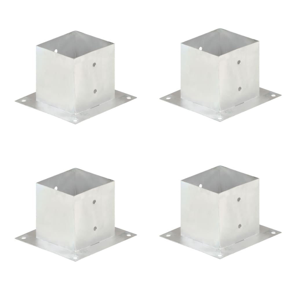 Pfostenanker 4 Stk. Verzinktes Metall
