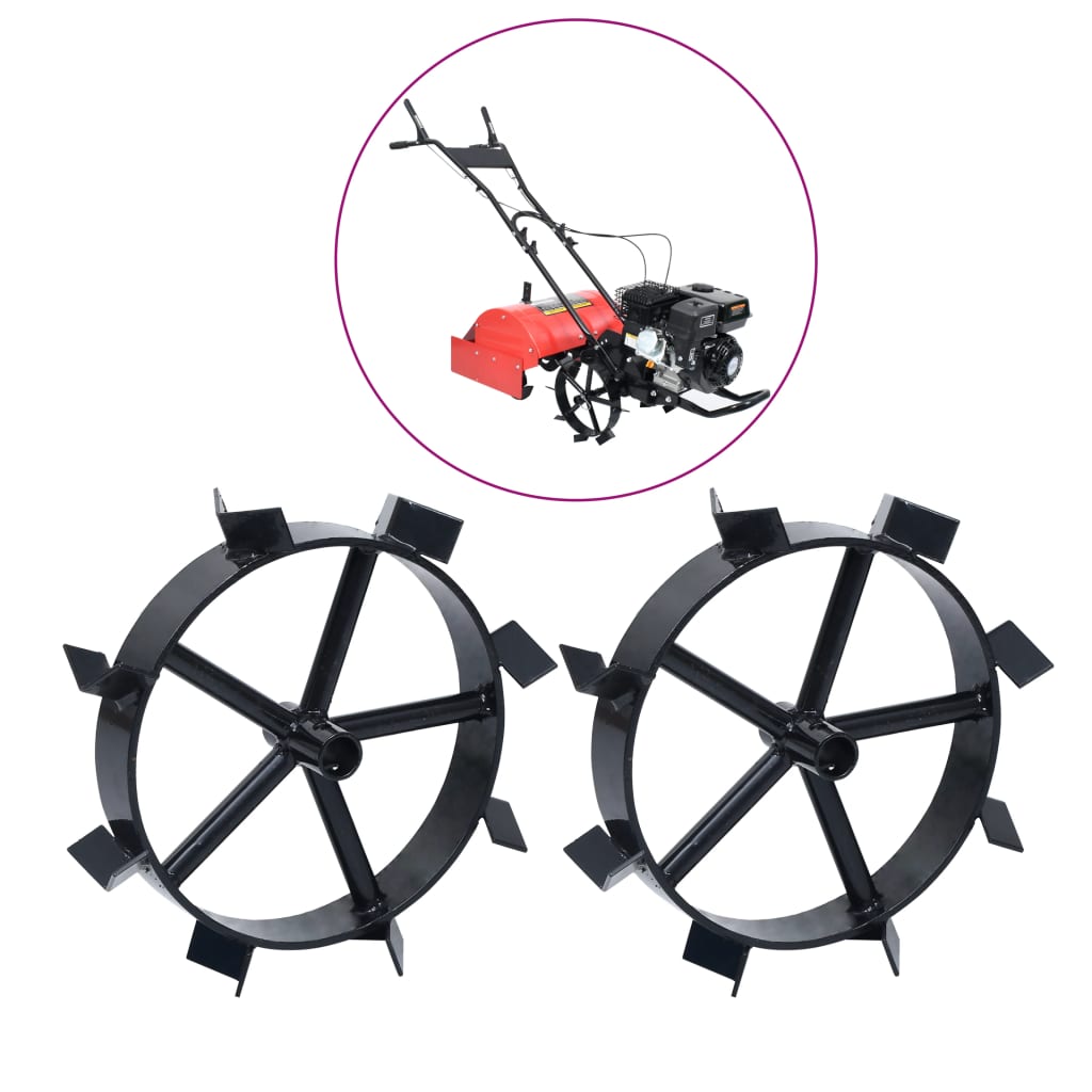 Metallräder Für 6,5 Ps Benzin-Gartenfräse 2 Stk.