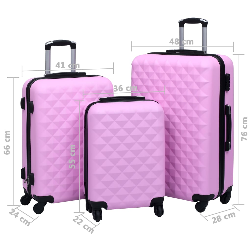 Hartschalen-Trolley-Set 3 Stk. Abs
