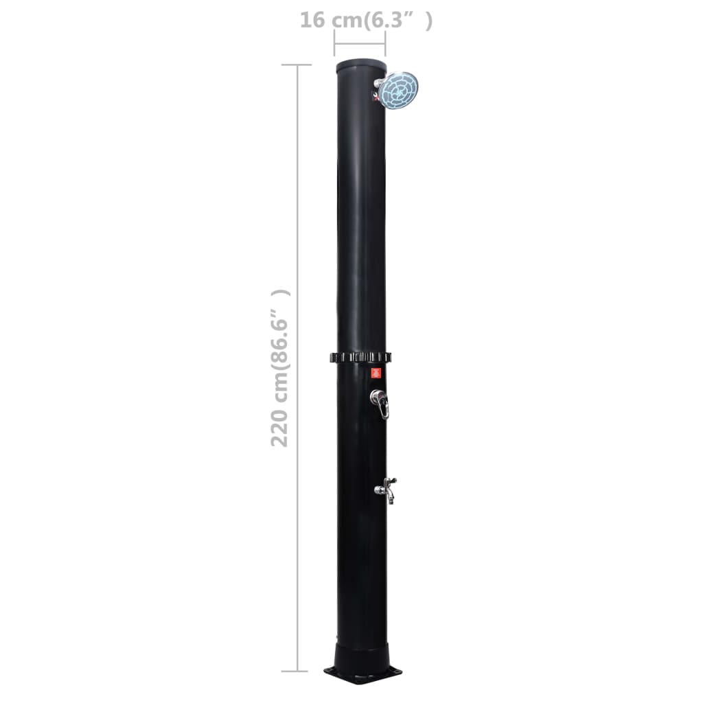 Solardusche Mit Duschkopf Und Wasserhahn 40 L