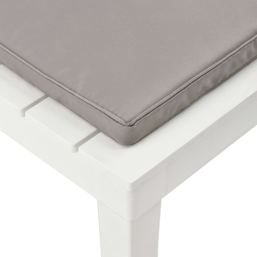 Garten-Lounge-Stuhl Mit Sitzpolster Kunststoff Weiß