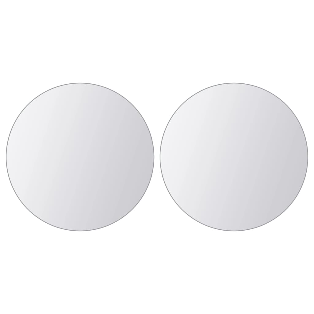 16-Tlg. Spiegelfliesen-Set Rund Glas