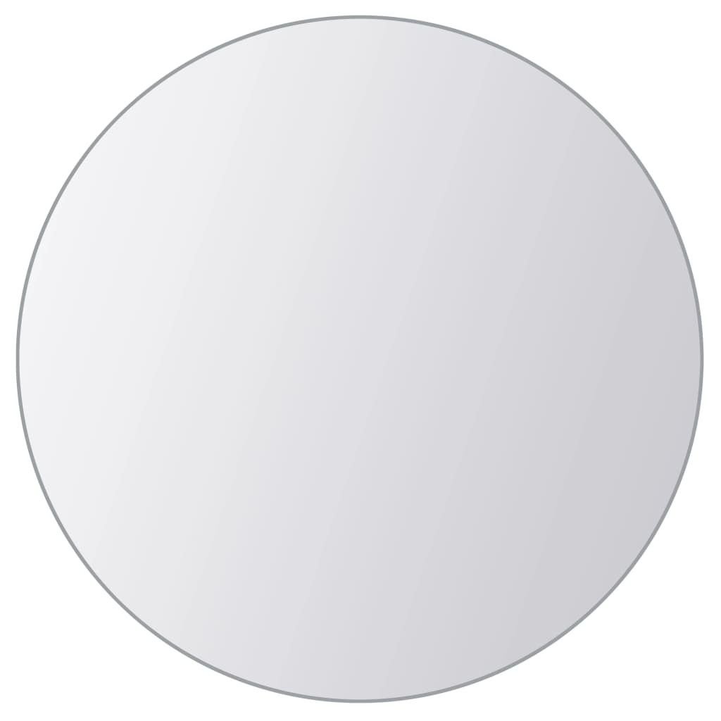 16-Tlg. Spiegelfliesen-Set Rund Glas