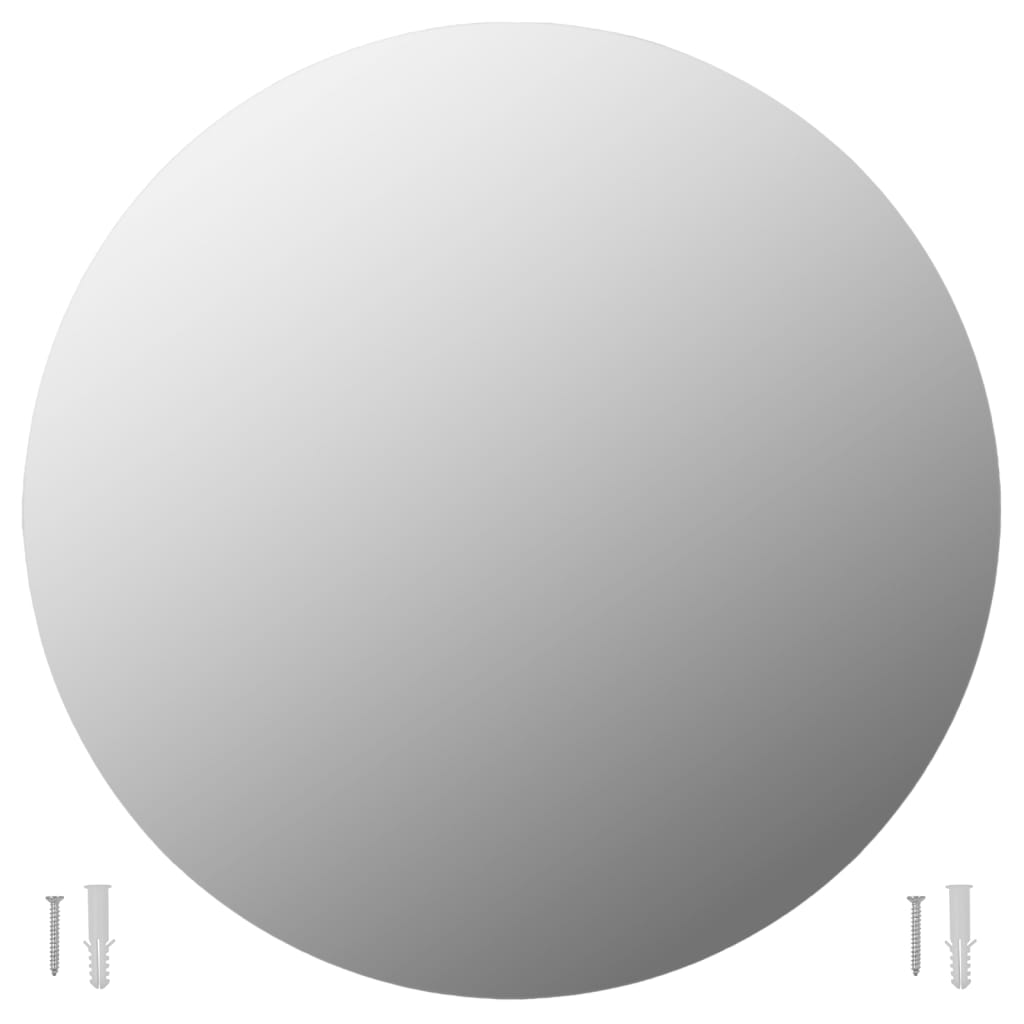 Wandspiegel 2 Stk. 50 Cm Rund Glas