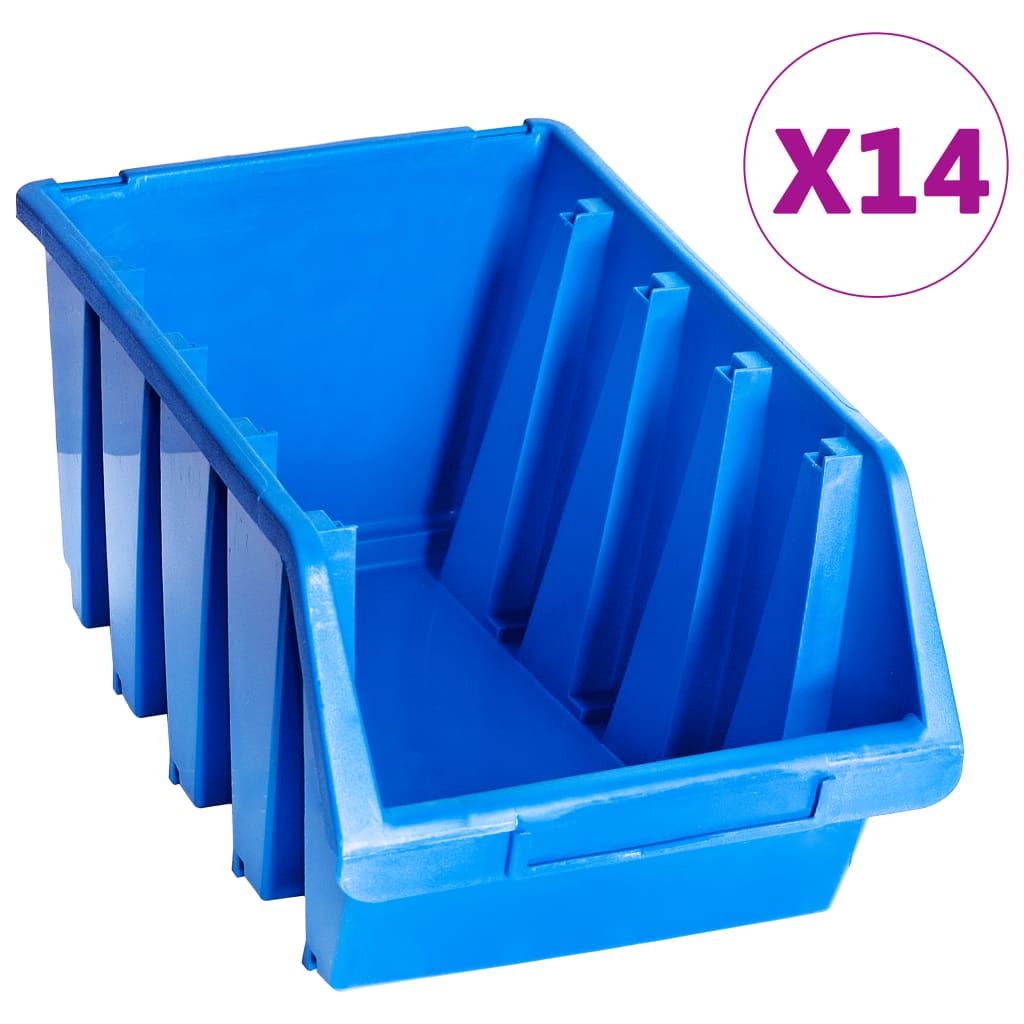 Stapelboxen 20 Stk. Blau Kunststoff