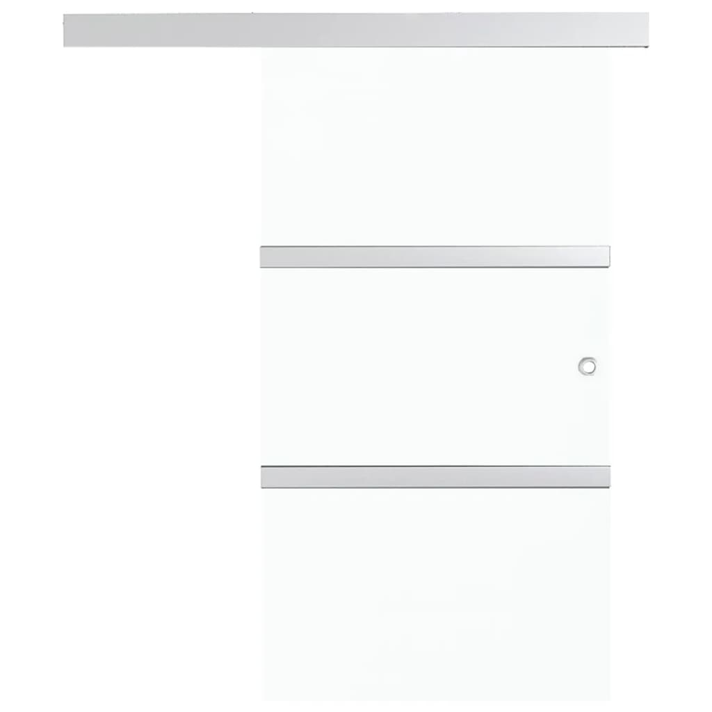 Schiebetür Mit Weichen Stoppern Esg-Glas Und Aluminium 90X205Cm
