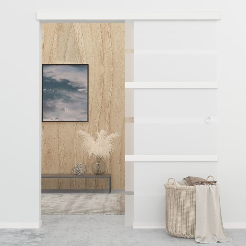 Schiebetür Mit Softclose Esg-Glas Und Aluminium