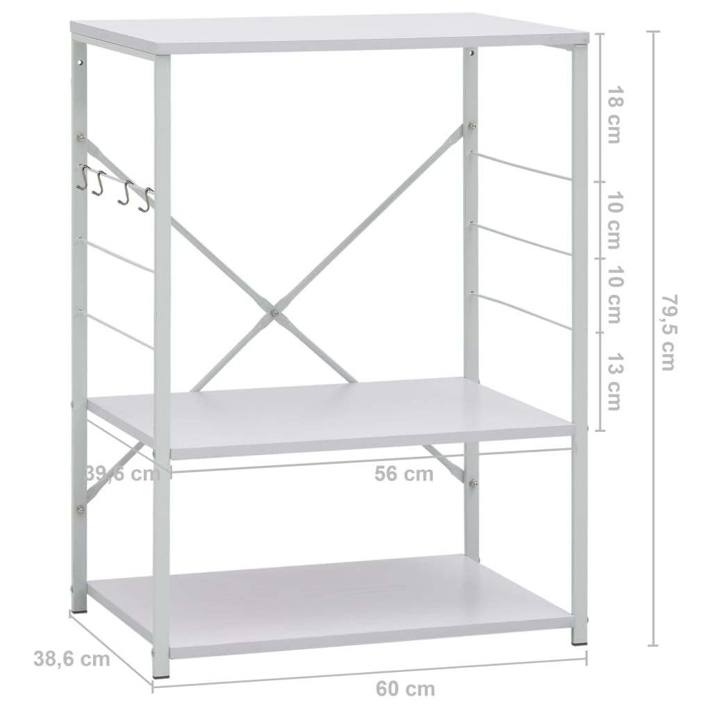 Mikrowellenregal 60×39,6×79,5 Cm Holzwerkstoff