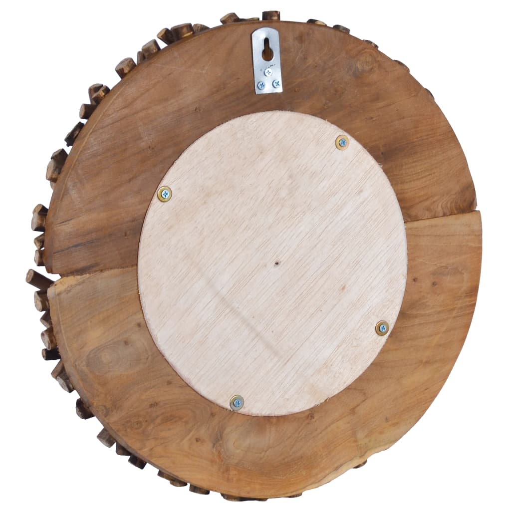 Wandspiegel 40 Cm Teak Rund