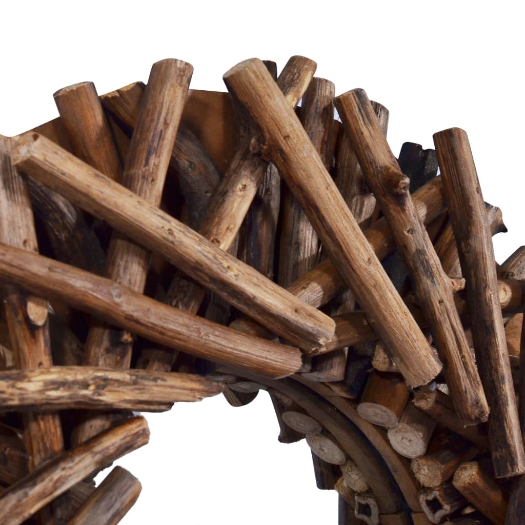 Wandspiegel 40 Cm Teak Rund
