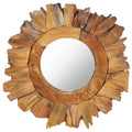 Wandspiegel 40 Cm Teak Rund