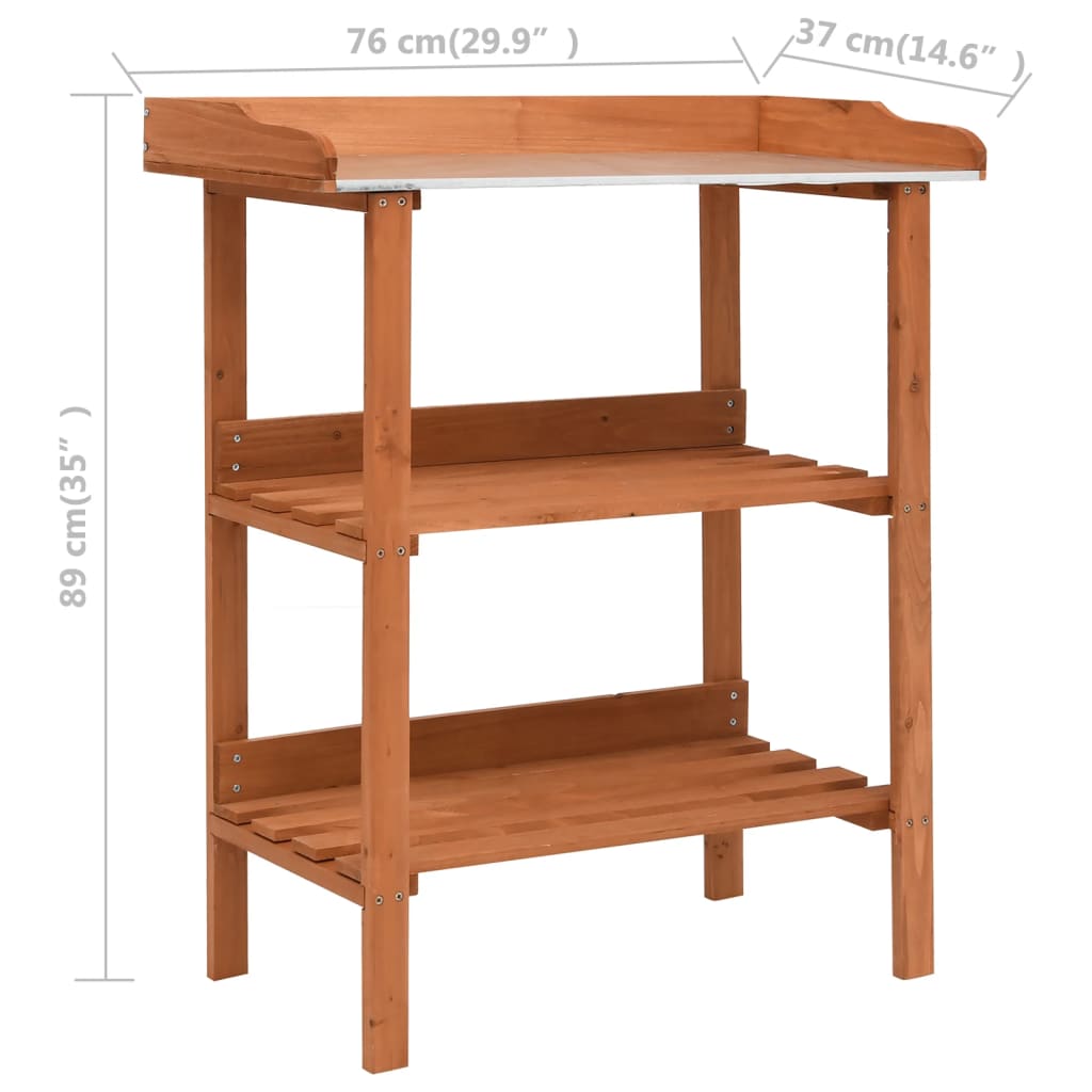 Pflanztisch 76X37X89 Cm Tannenholz