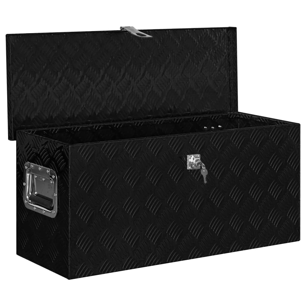 Aluminiumkiste 80×30×35 Cm Schwarz
