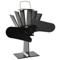 Ofenventilator Wärmebetrieben 3 Blätter Schwarz