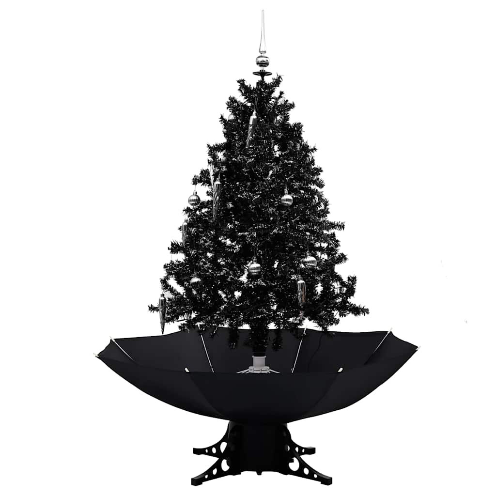 Schneiender Weihnachtsbaum Mit Schirmfuß 140 Cm Pvc Schwarz