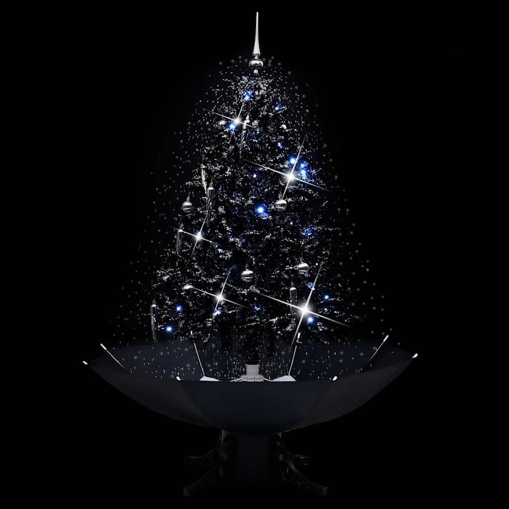 Schneiender Weihnachtsbaum Mit Schirmfuß 140 Cm Pvc Schwarz
