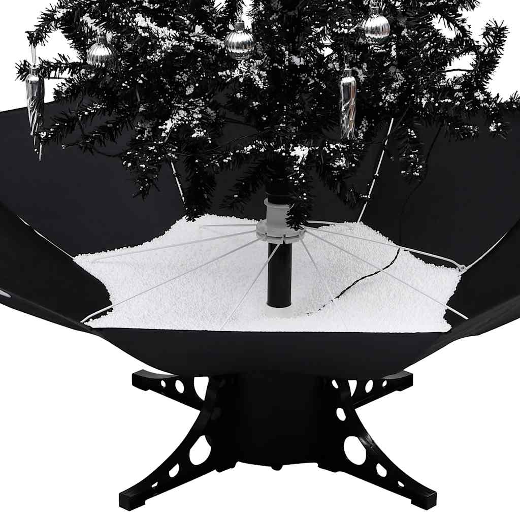 Schneiender Weihnachtsbaum Mit Schirmfuß 140 Cm Pvc Schwarz