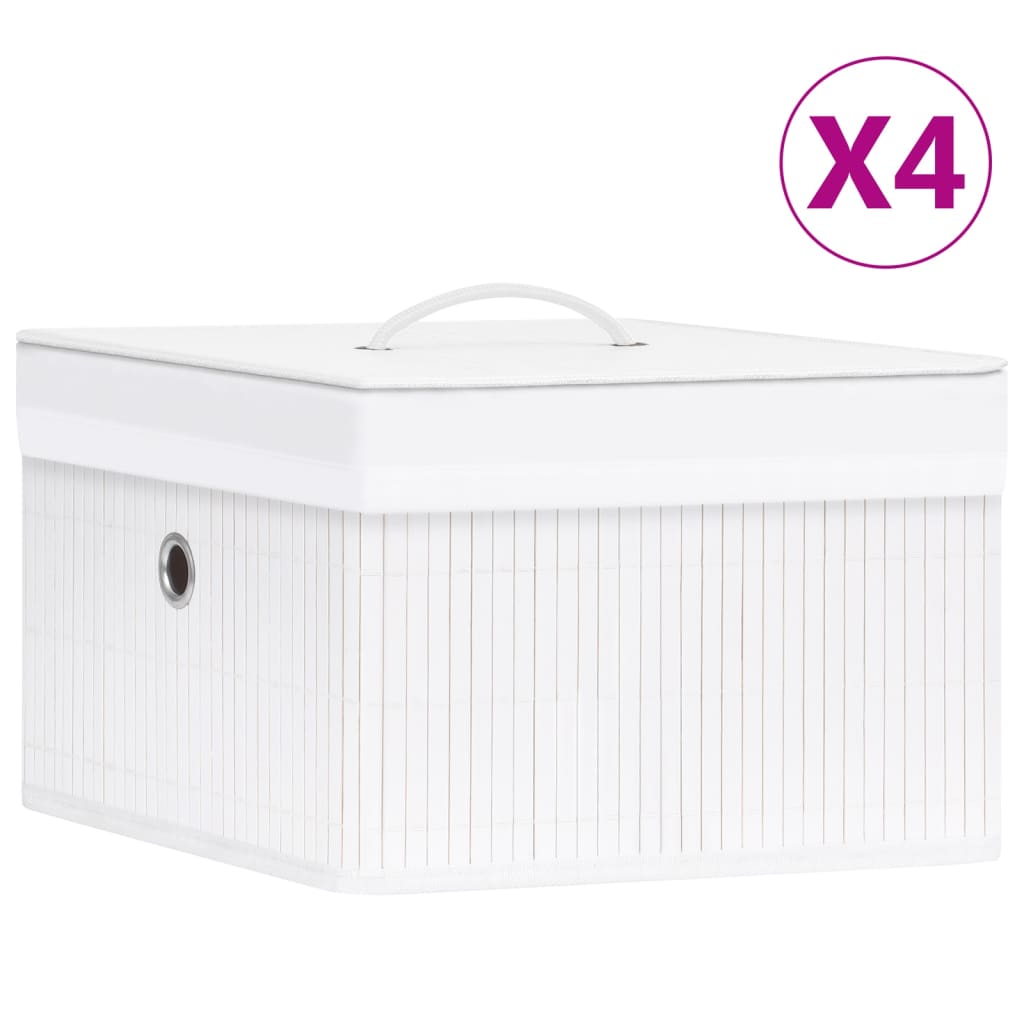 Bambus-Aufbewahrungsboxen 4 Stk.