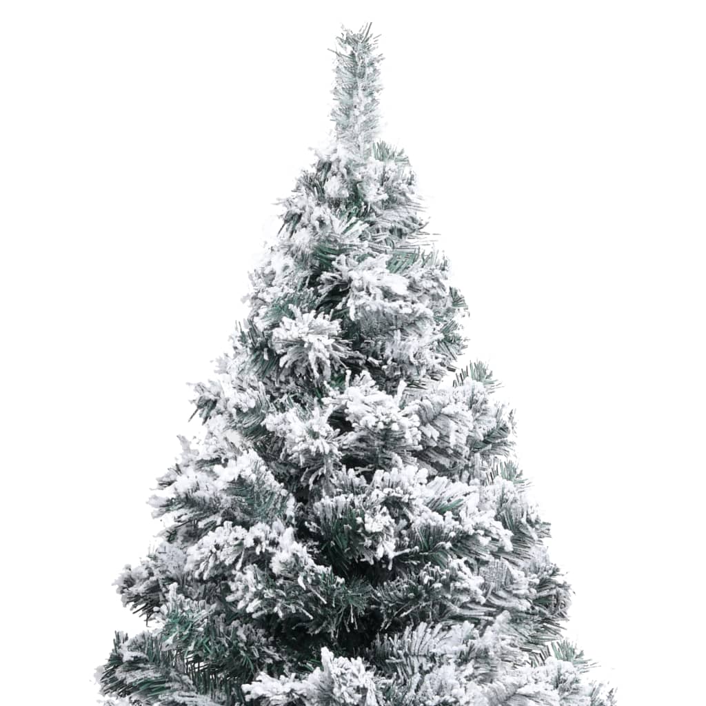Künstlicher Weihnachtsbaum Mit Schnee Grün 150 Cm Pvc Grün Und Weiß